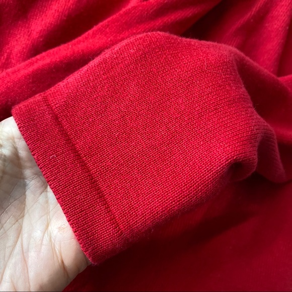 β₯οΈ FRENCH COLLECTION RED KNIT CARDIGAN SWEATER! - Picture 6 of 7
